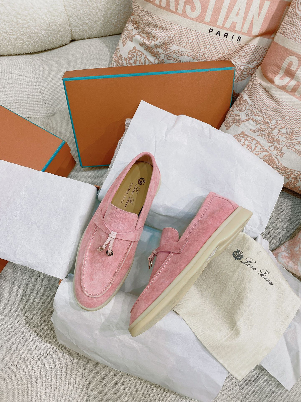 Loro Piana Glossy Cashmere Loafers