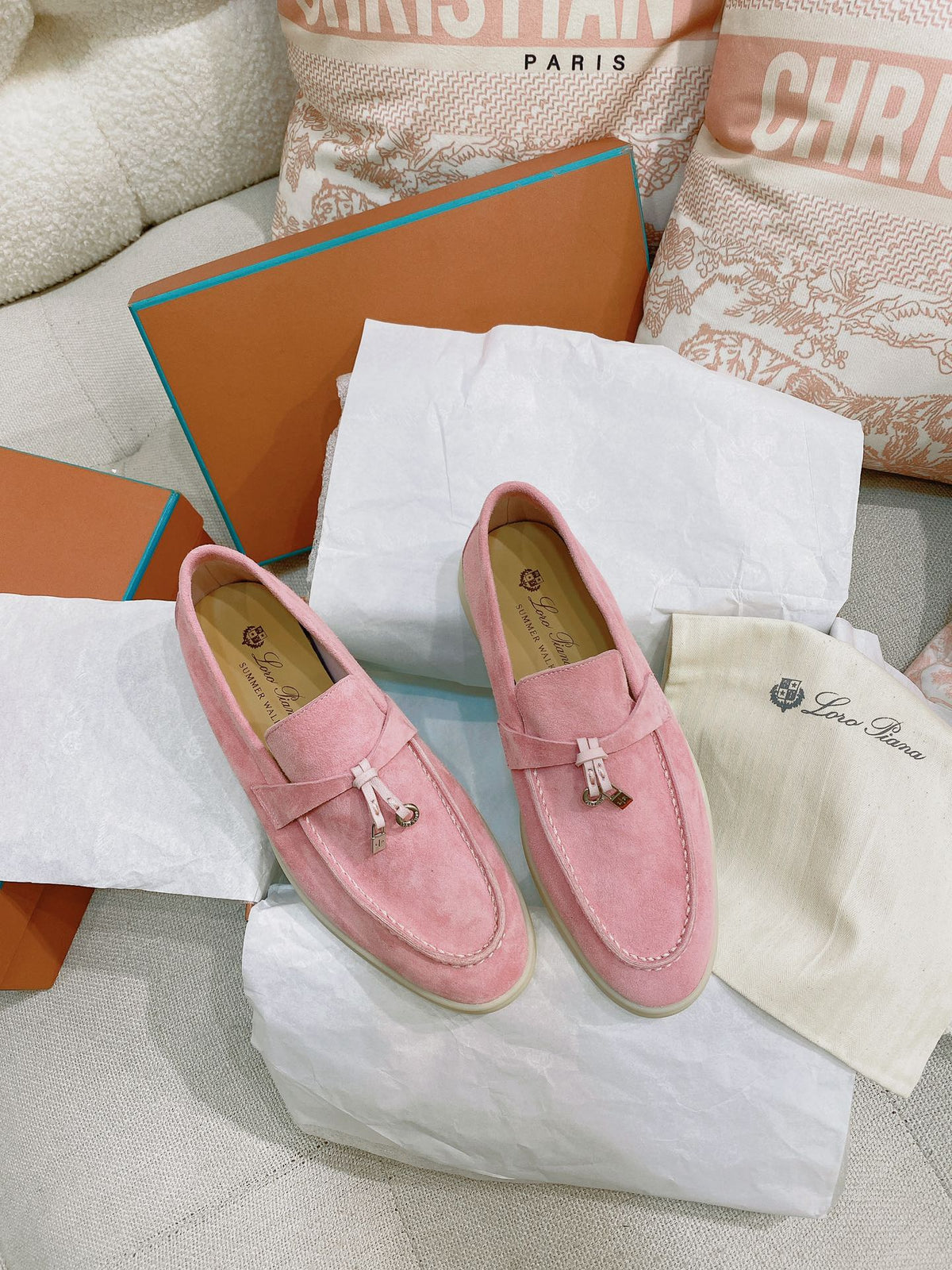 Loro Piana Glossy Cashmere Loafers