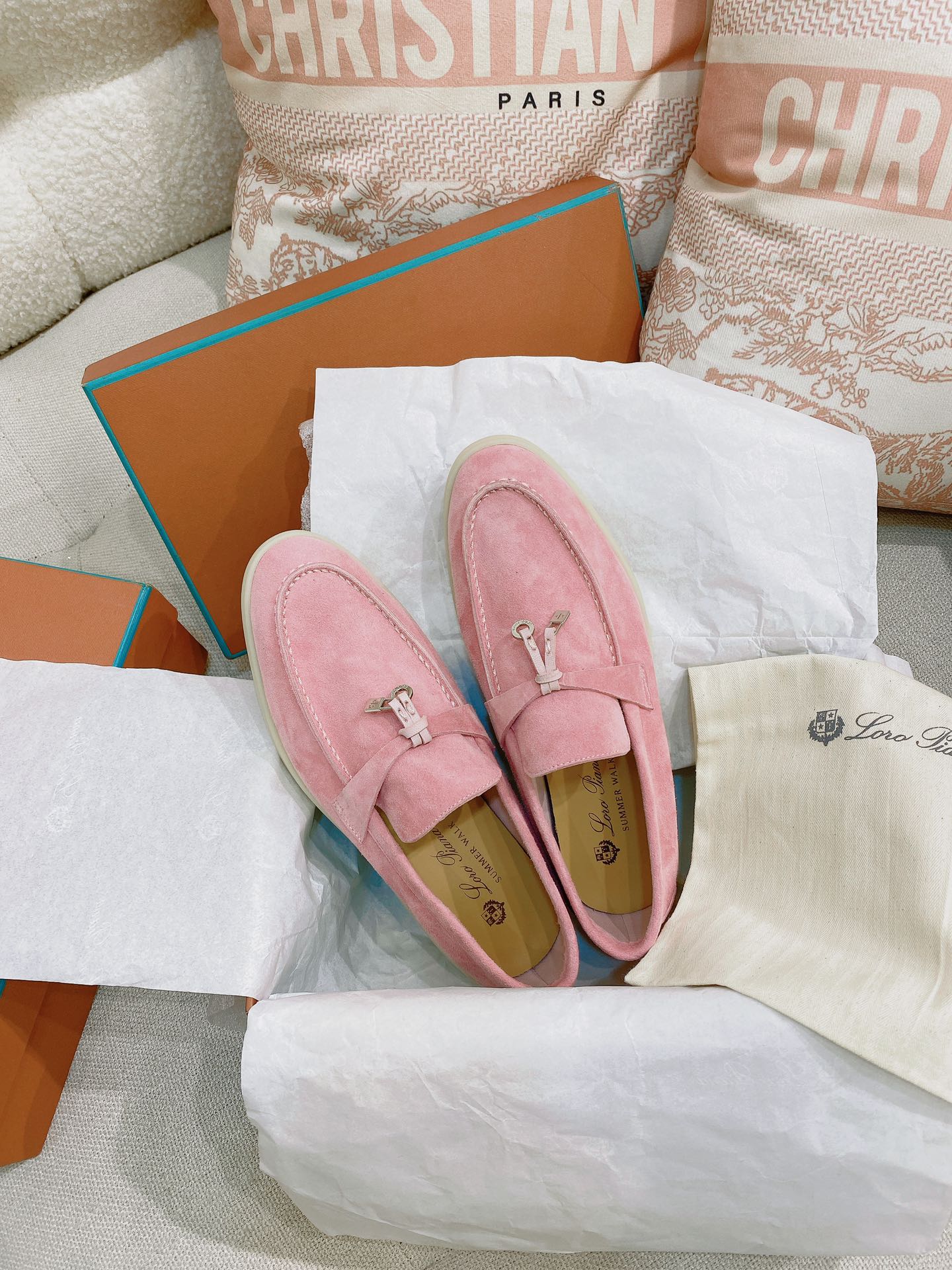 Loro Piana Glossy Cashmere Loafers