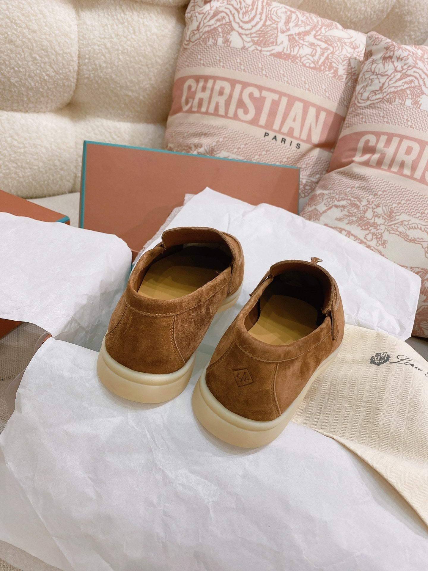 Loro Piana Glossy Cashmere Loafers