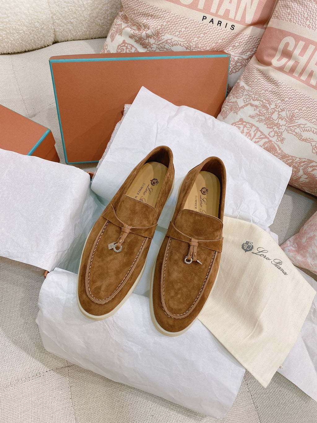 Loro Piana Glossy Cashmere Loafers