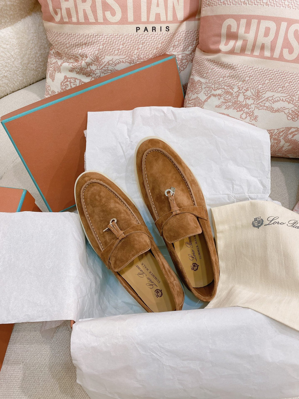 Loro Piana Glossy Cashmere Loafers