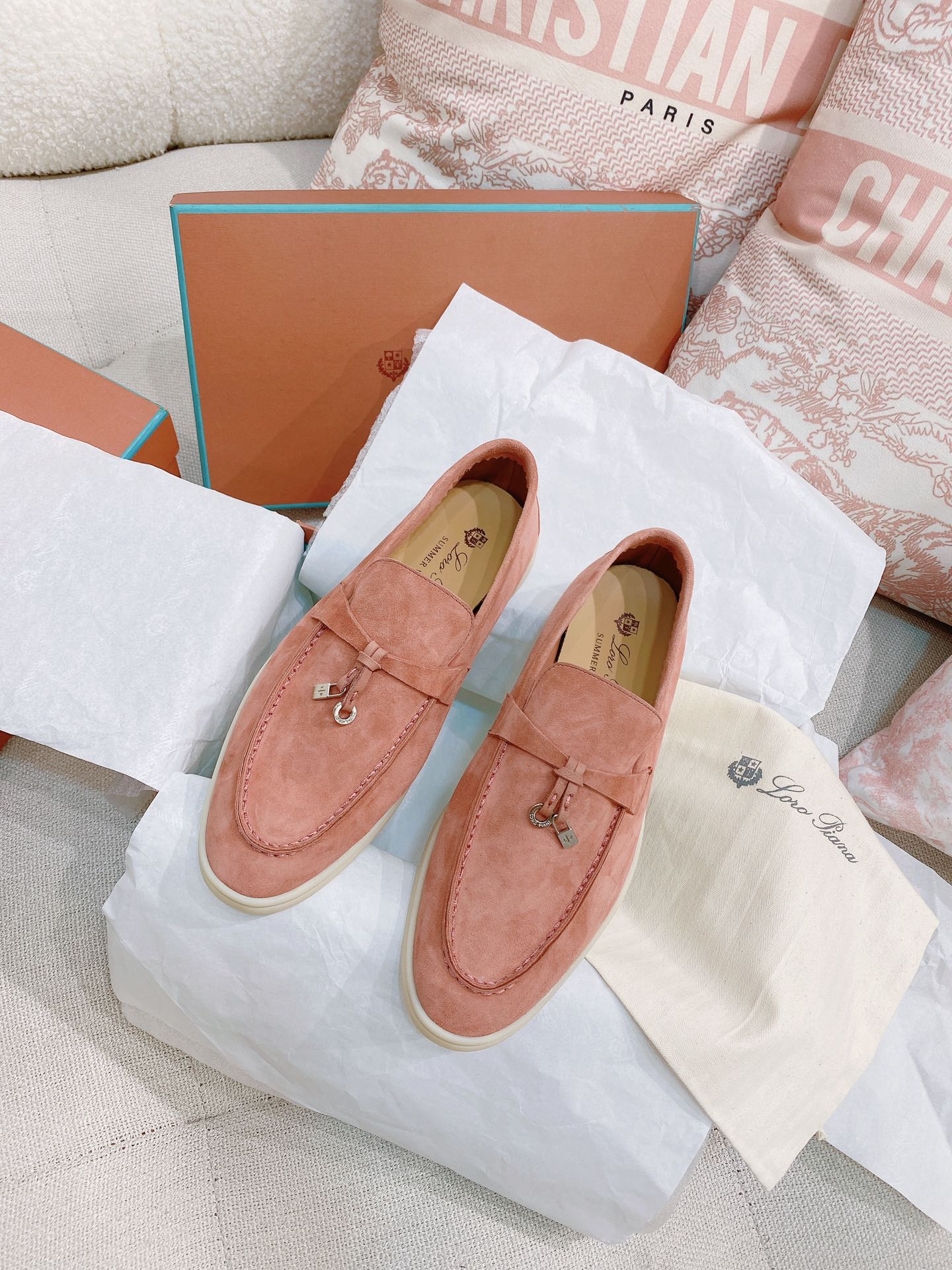 Loro Piana Glossy Cashmere Loafers