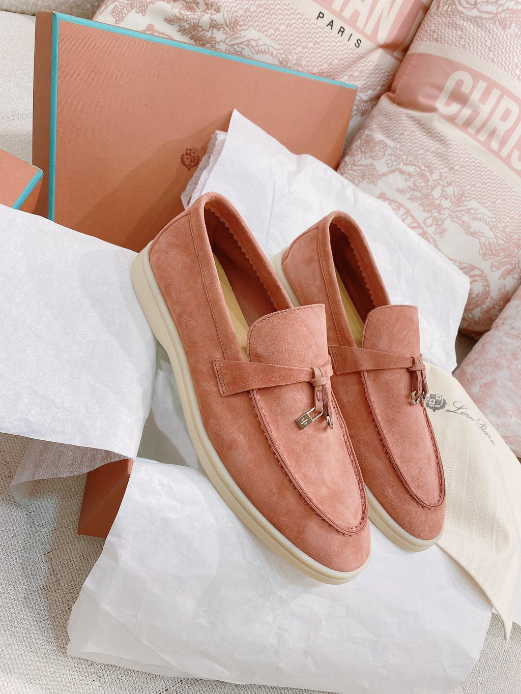 Loro Piana Glossy Cashmere Loafers