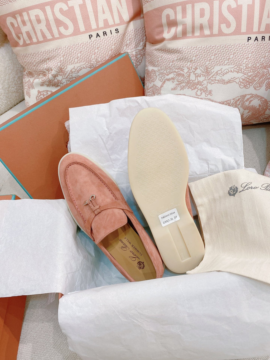 Loro Piana Glossy Cashmere Loafers