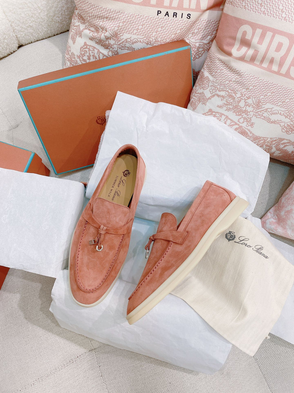 Loro Piana Glossy Cashmere Loafers