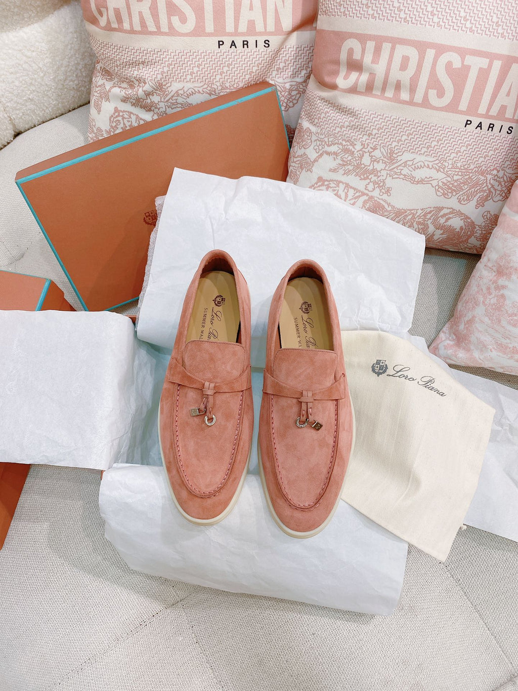 Loro Piana Glossy Cashmere Loafers