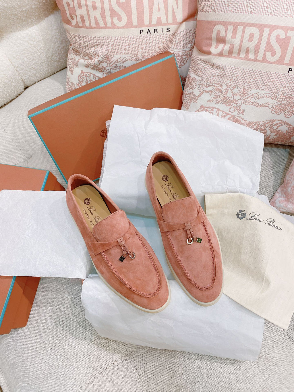 Loro Piana Glossy Cashmere Loafers