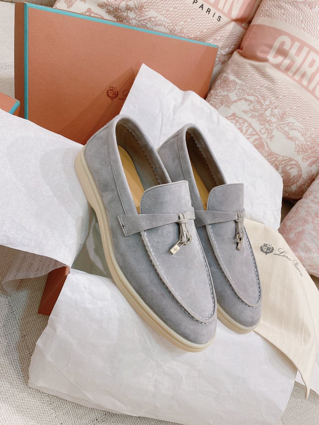 Loro Piana Glossy Cashmere Loafers