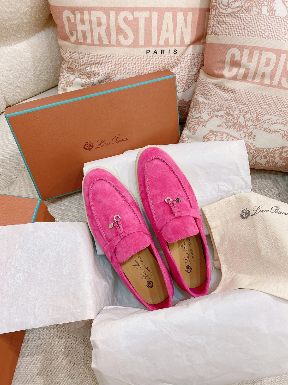Loro Piana Glossy Cashmere Loafers