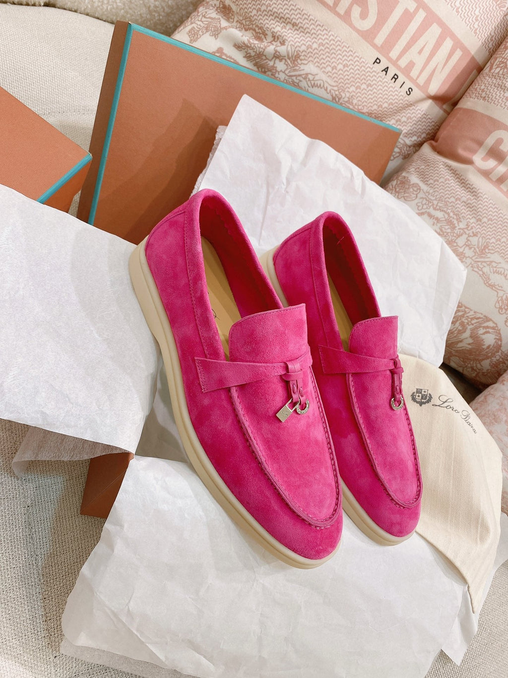 Loro Piana Glossy Cashmere Loafers