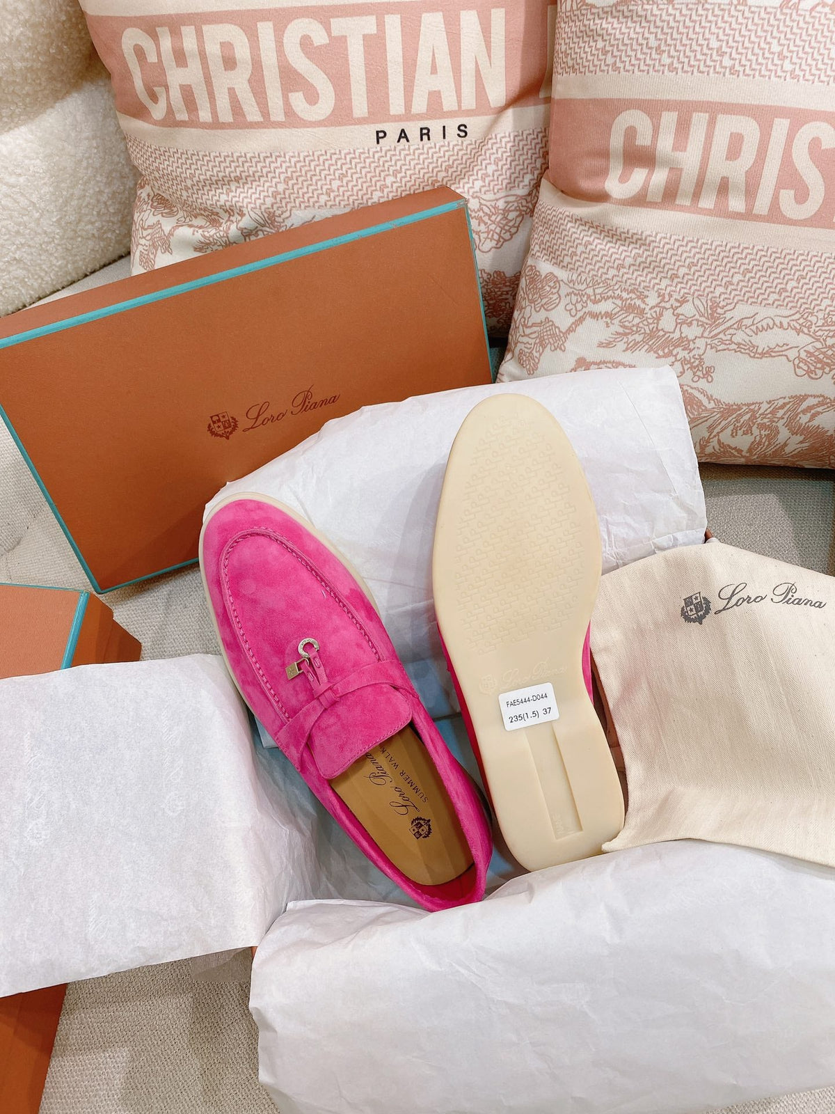 Loro Piana Glossy Cashmere Loafers