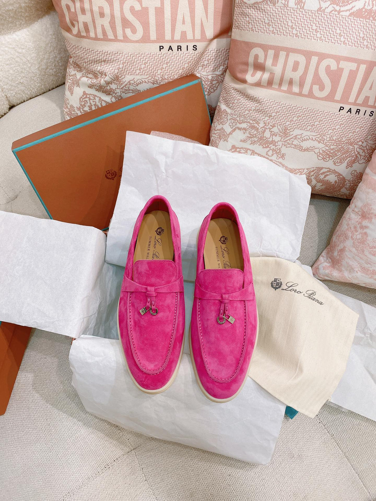 Loro Piana Glossy Cashmere Loafers