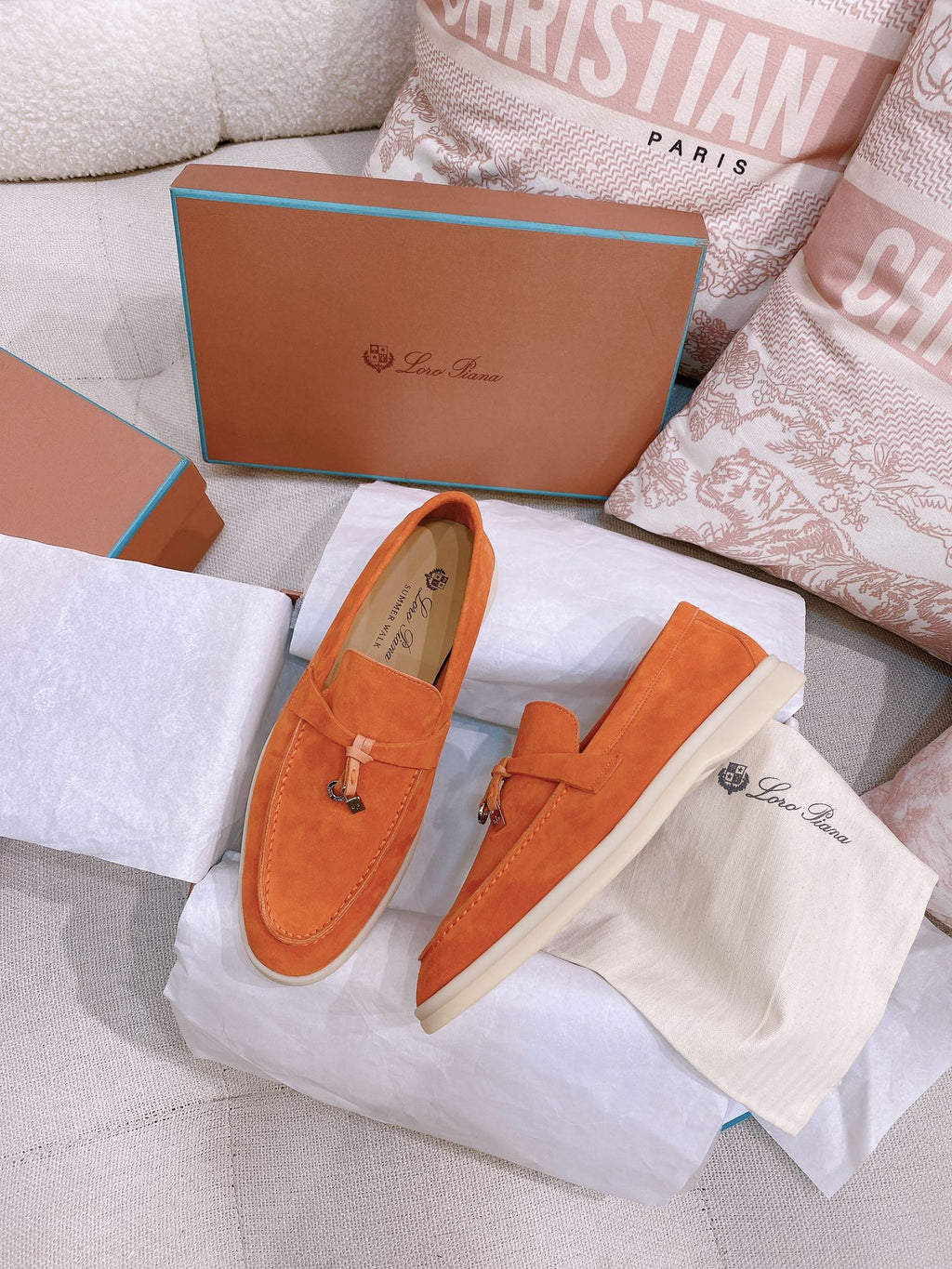 Loro Piana Glossy Cashmere Loafers