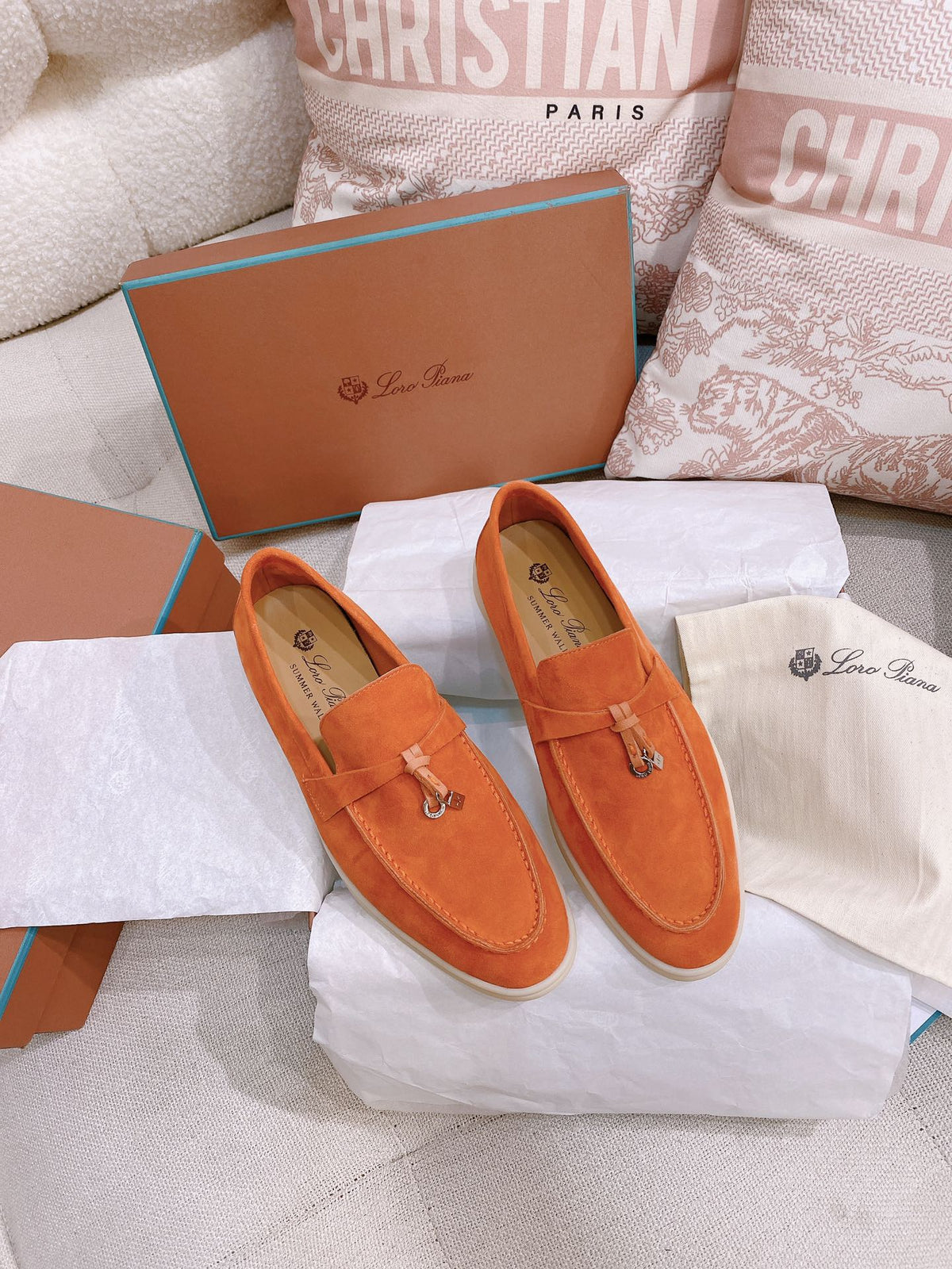 Loro Piana Glossy Cashmere Loafers