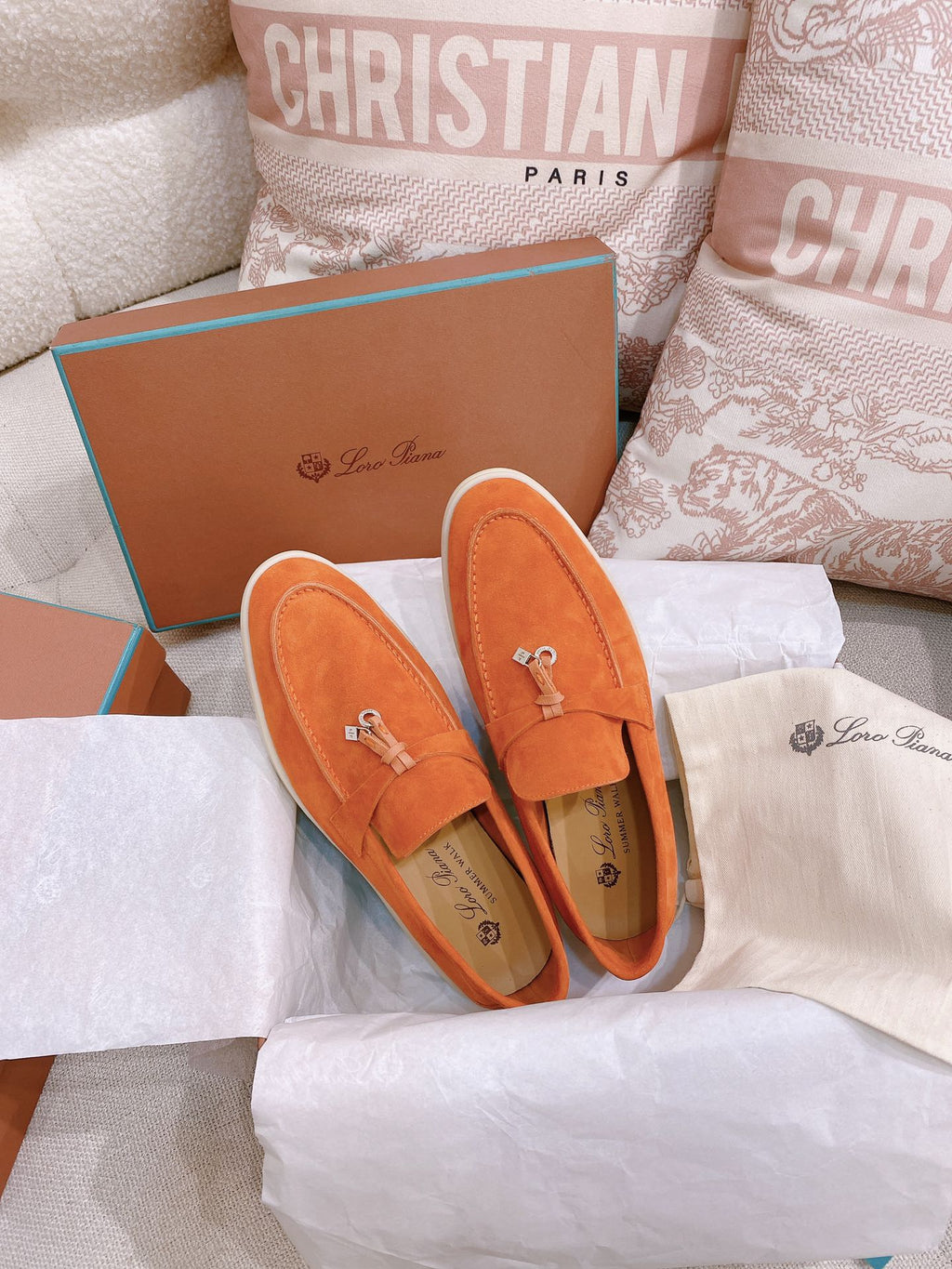 Loro Piana Glossy Cashmere Loafers