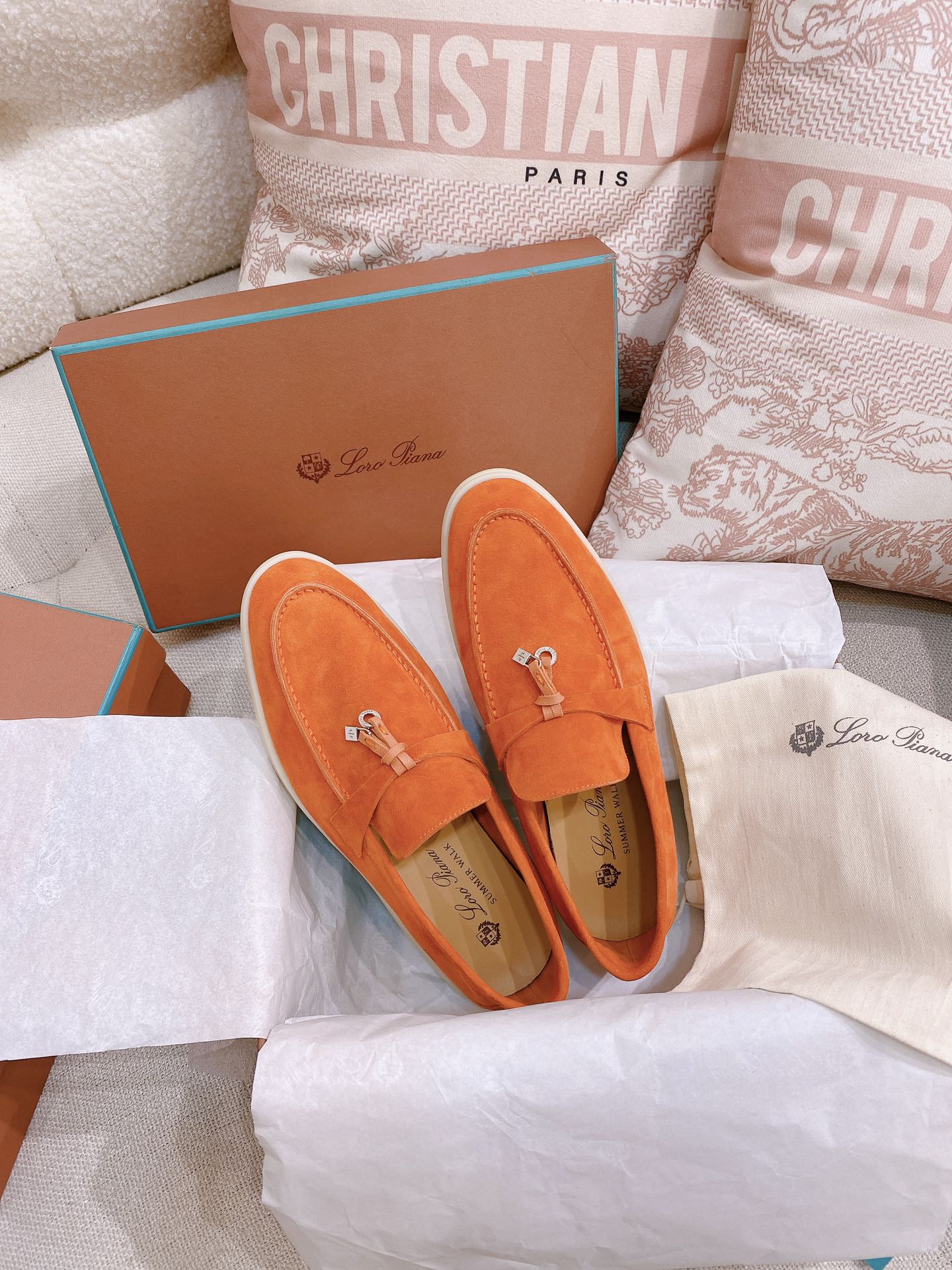 Loro Piana Glossy Cashmere Loafers
