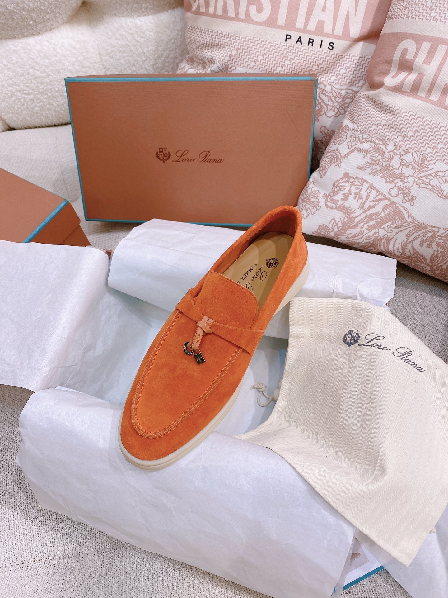 Loro Piana Glossy Cashmere Loafers