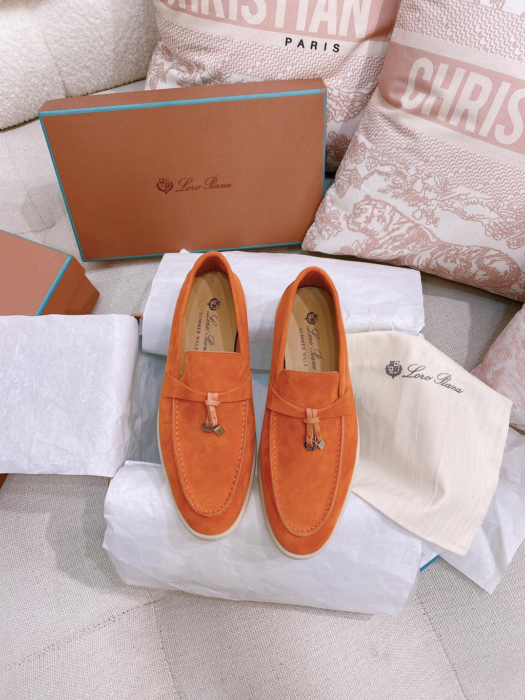 Loro Piana Glossy Cashmere Loafers