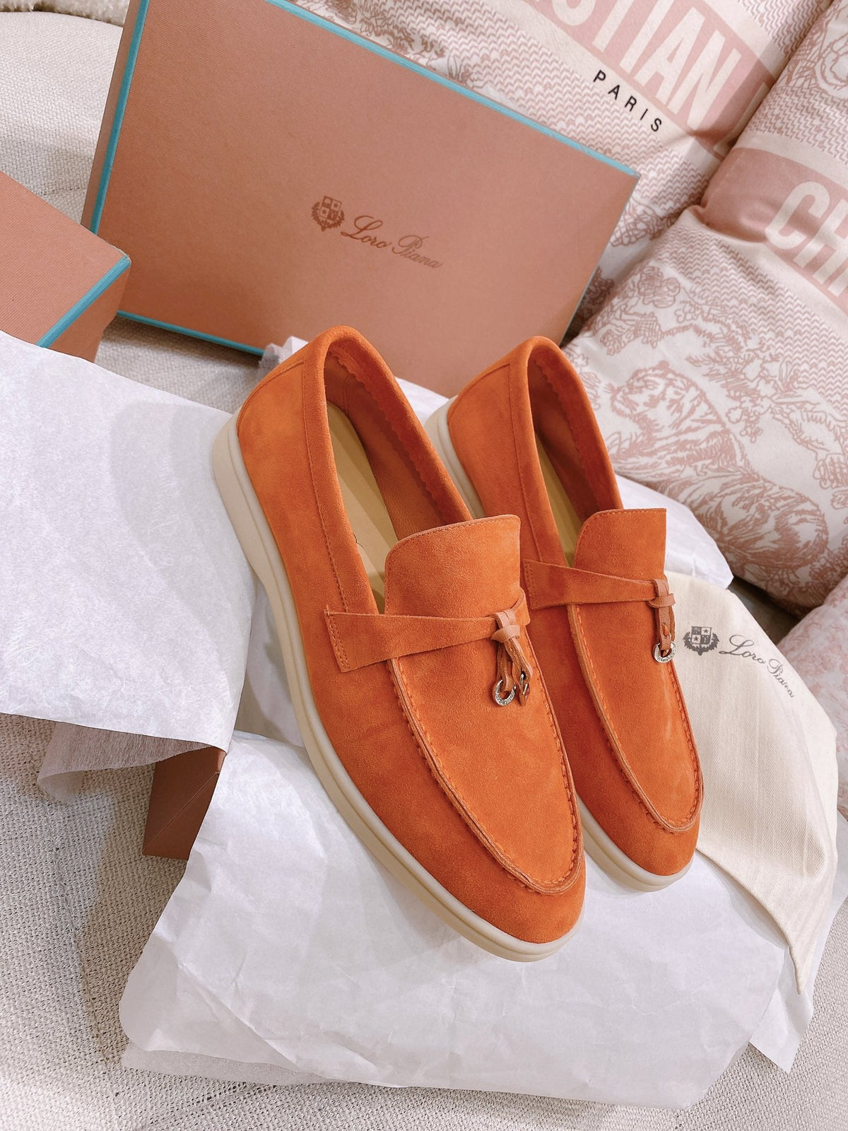Loro Piana Glossy Cashmere Loafers