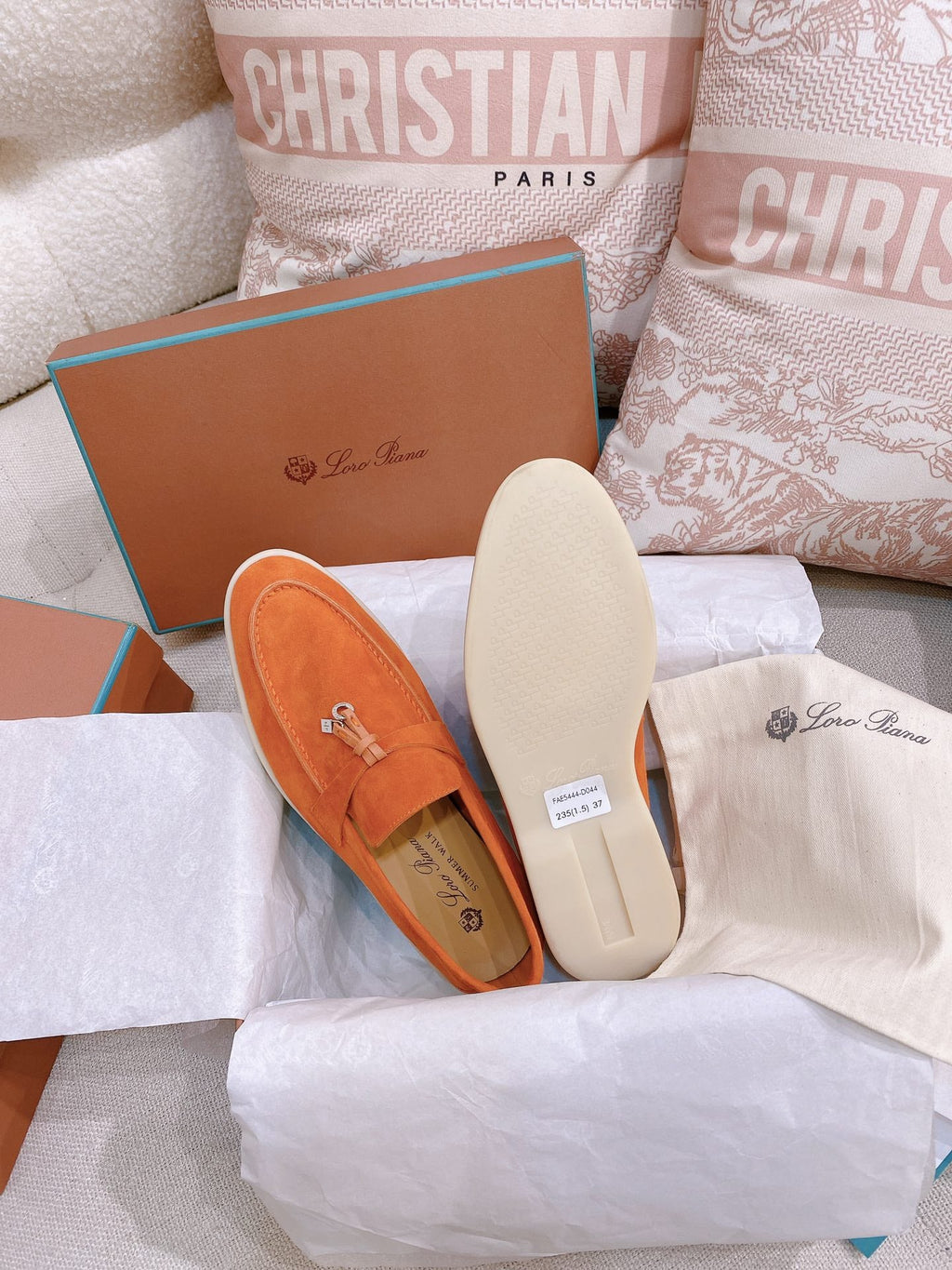 Loro Piana Glossy Cashmere Loafers