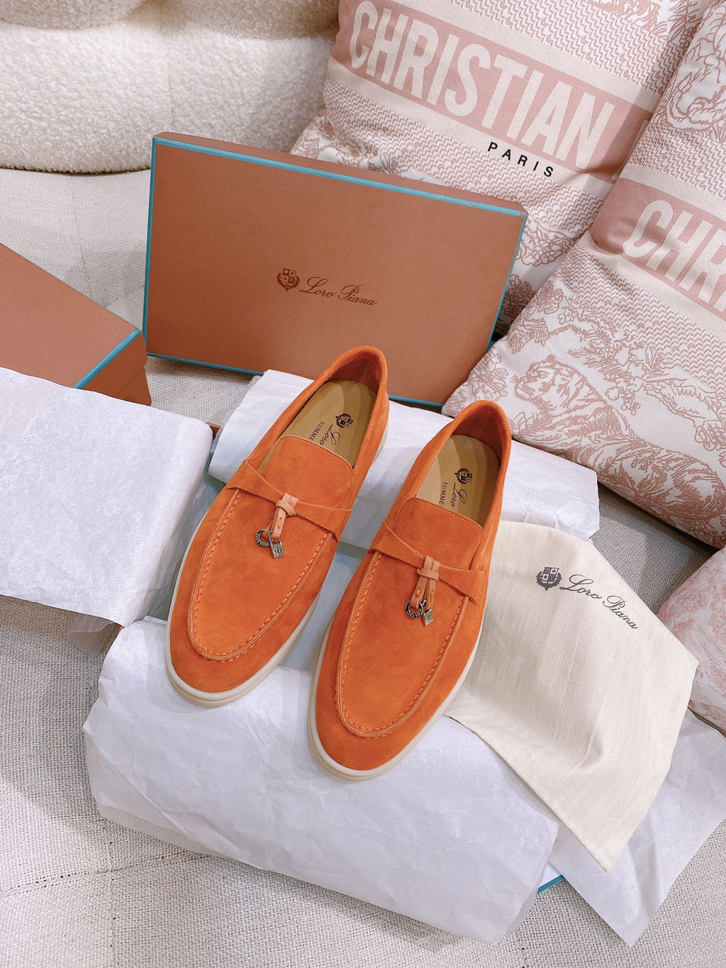 Loro Piana Glossy Cashmere Loafers