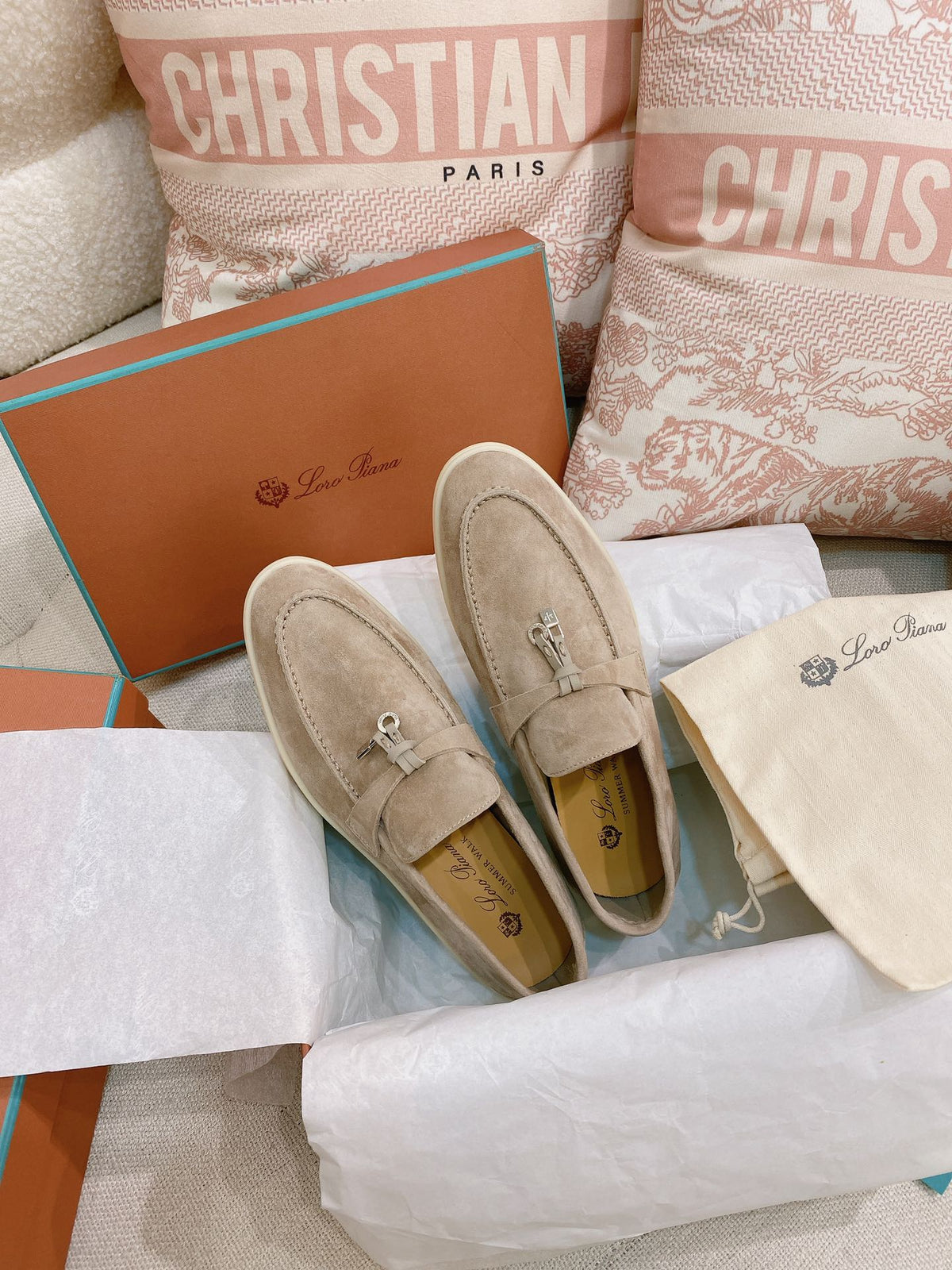 Loro Piana Glossy Cashmere Loafers