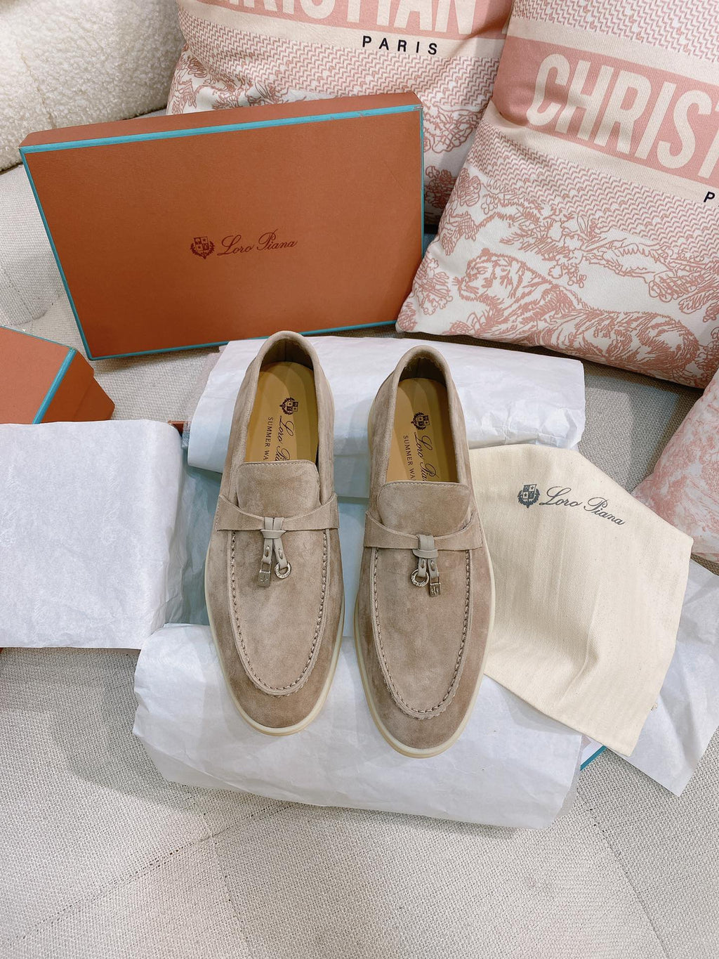 Loro Piana Glossy Cashmere Loafers