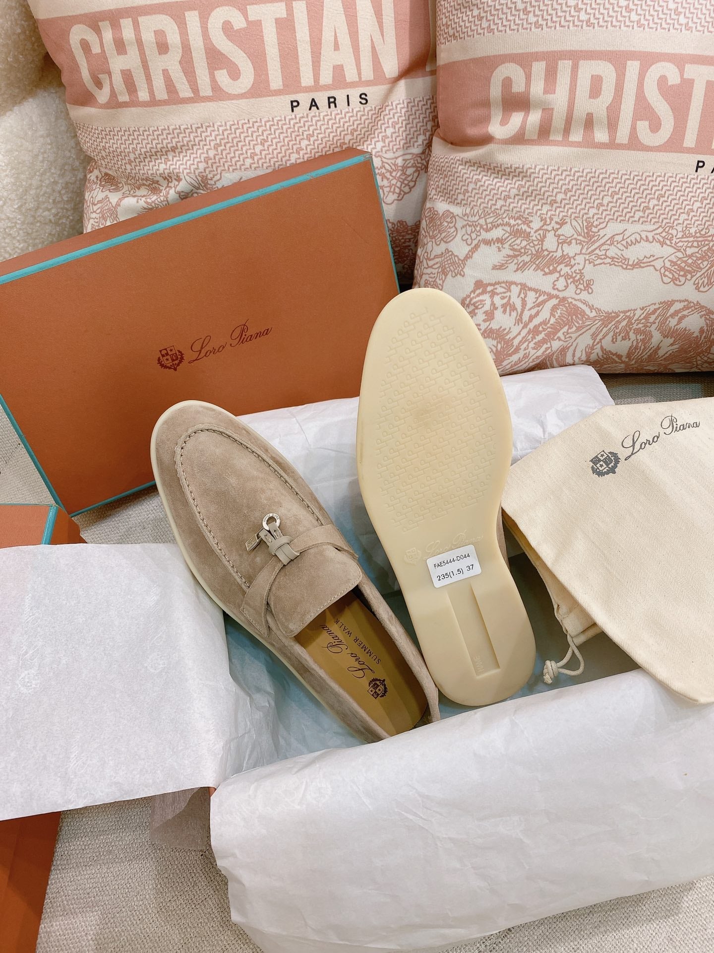 Loro Piana Glossy Cashmere Loafers