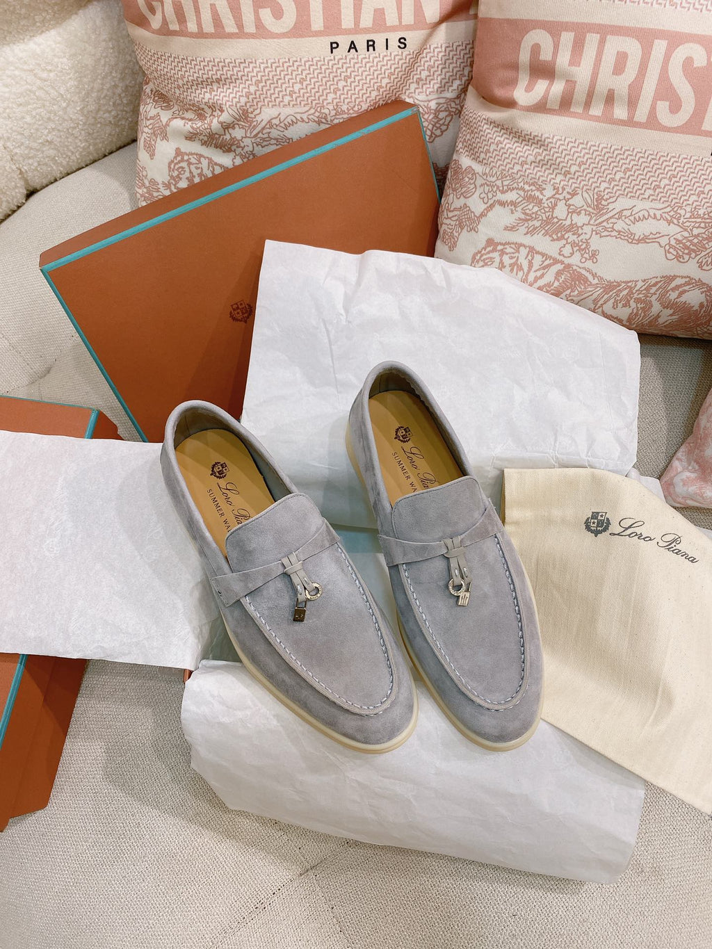 Loro Piana Glossy Cashmere Loafers