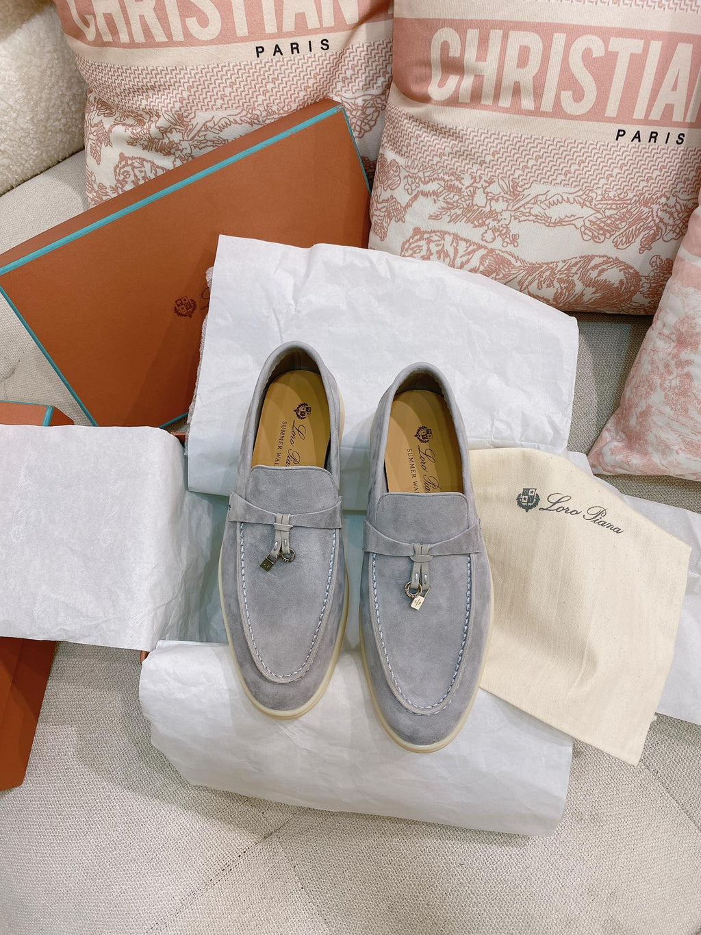 Loro Piana Glossy Cashmere Loafers