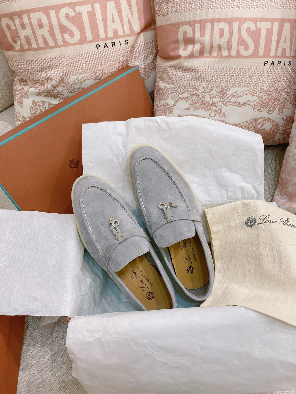 Loro Piana Glossy Cashmere Loafers