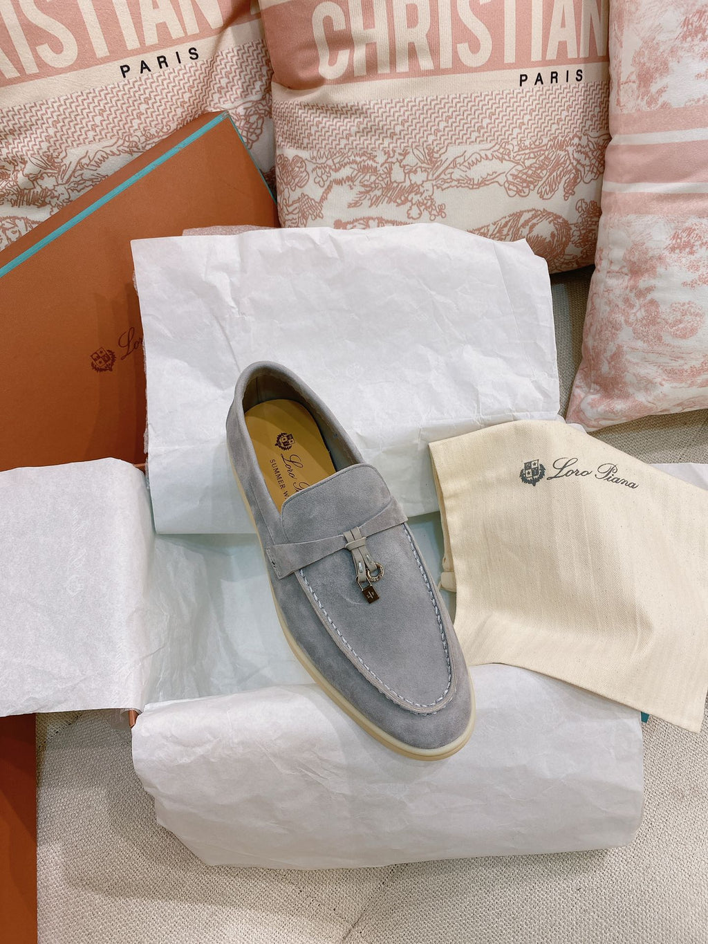 Loro Piana Glossy Cashmere Loafers