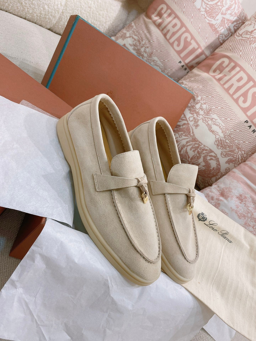 Loro Piana Glossy Cashmere Loafers