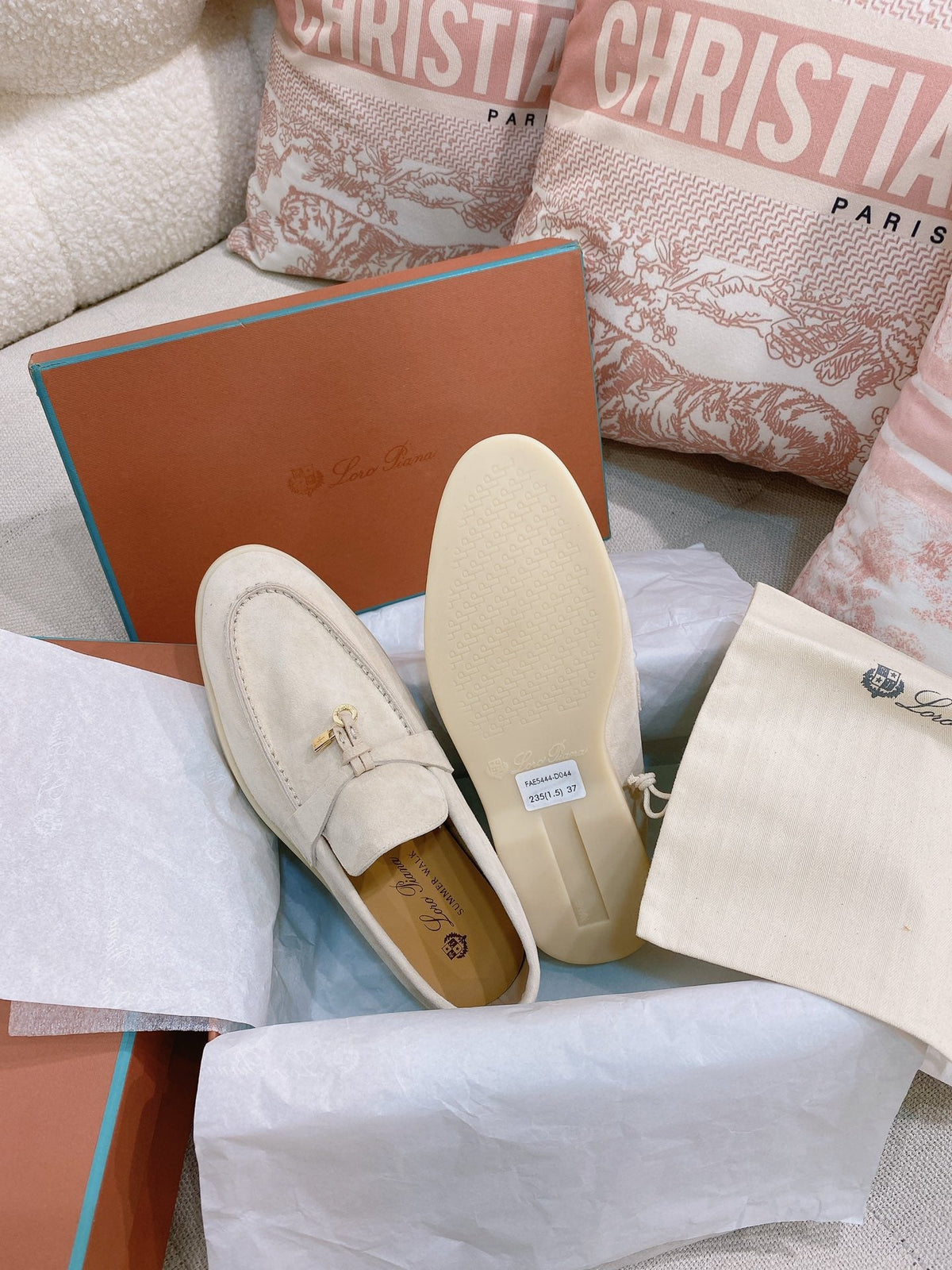 Loro Piana Glossy Cashmere Loafers