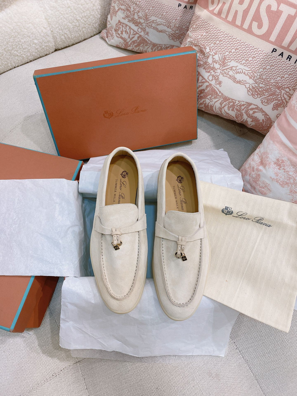Loro Piana Glossy Cashmere Loafers