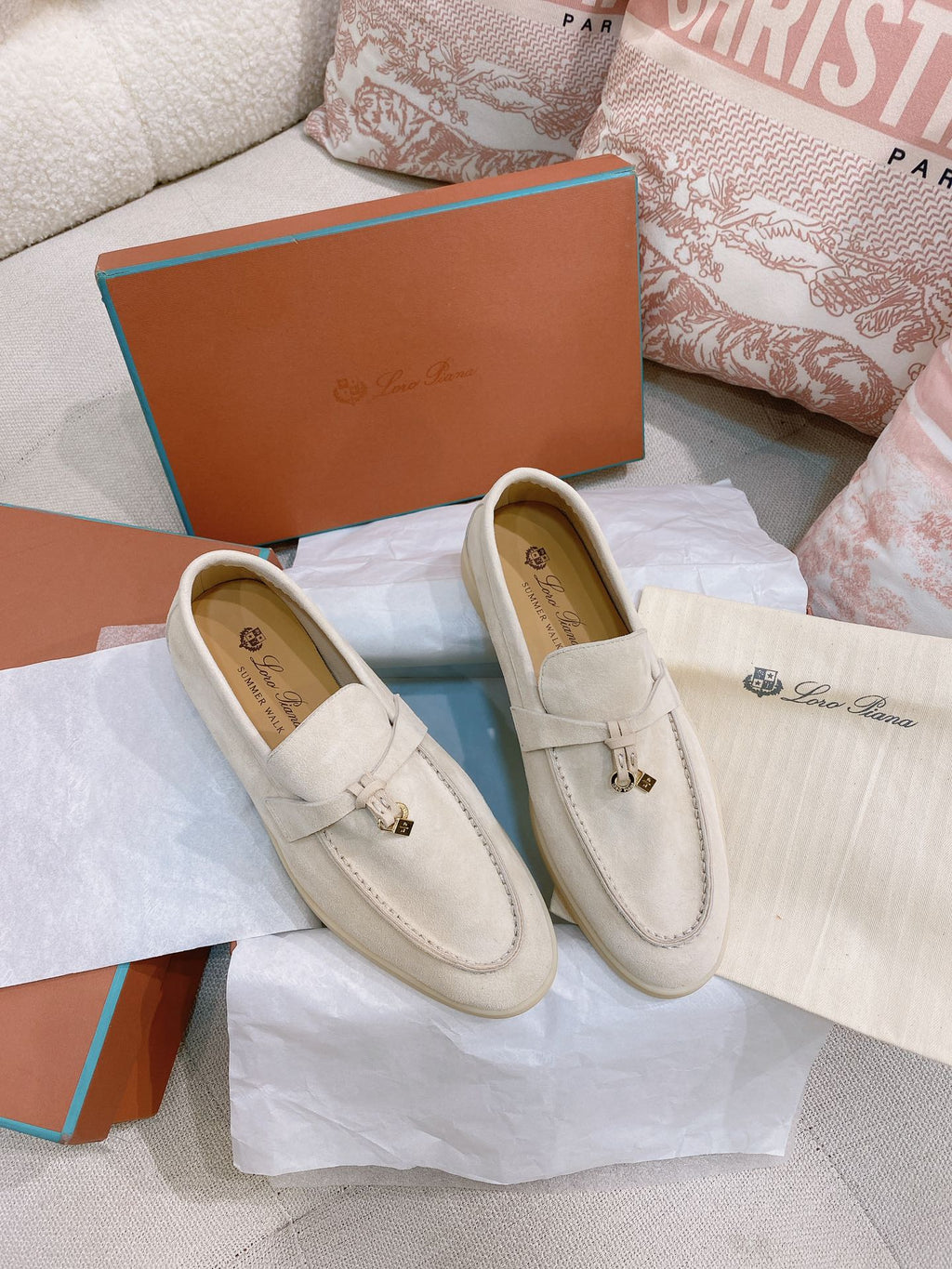 Loro Piana Glossy Cashmere Loafers