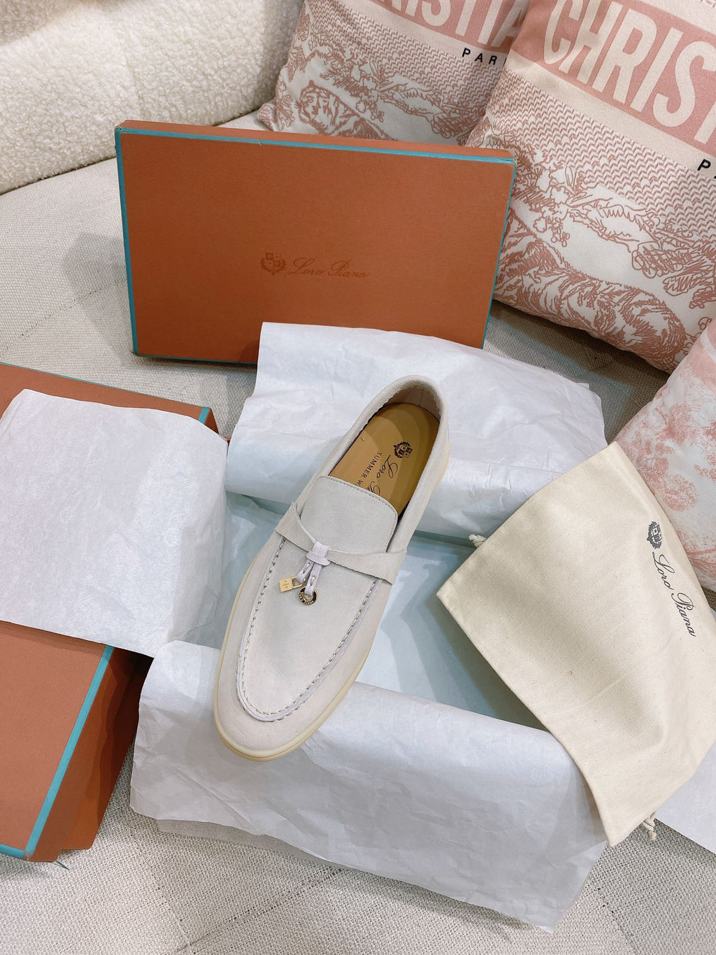 Loro Piana Glossy Cashmere Loafers