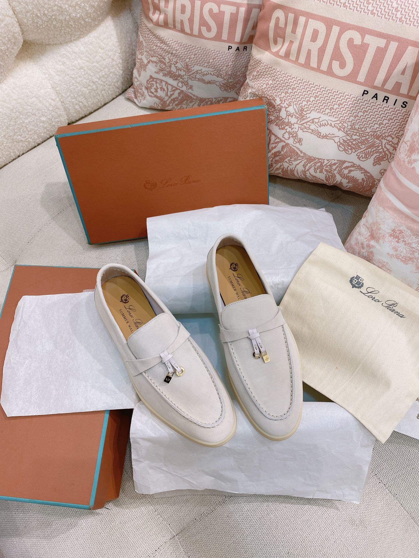 Loro Piana Glossy Cashmere Loafers