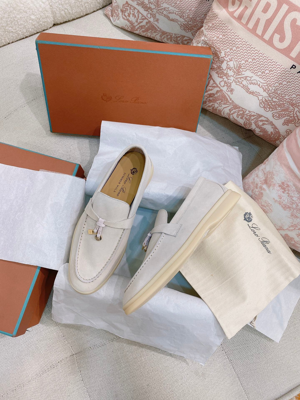 Loro Piana Glossy Cashmere Loafers