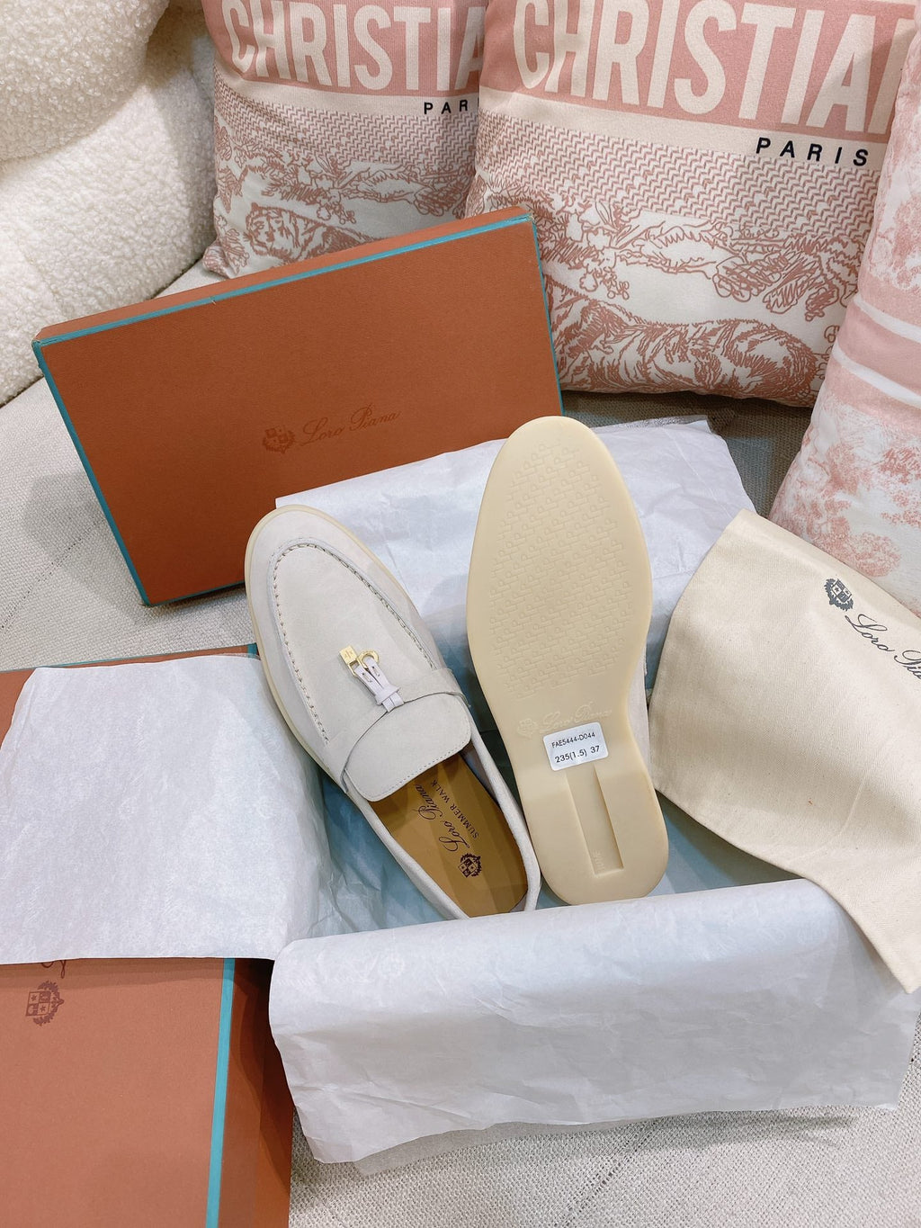 Loro Piana Glossy Cashmere Loafers