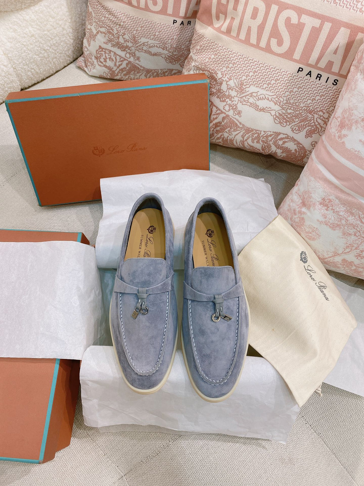 Loro Piana Glossy Cashmere Loafers