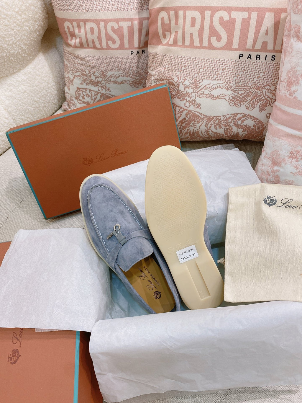 Loro Piana Glossy Cashmere Loafers