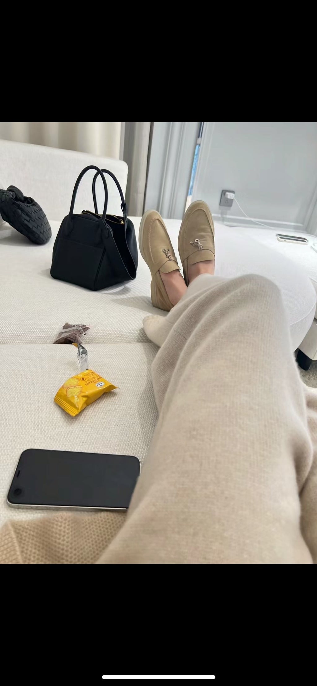 Loro Piana Glossy Cashmere Loafers