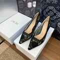 Dior CD Roses Jacquard Embroidery High-Heel Pumps – 2024 Spring/Summer Collection