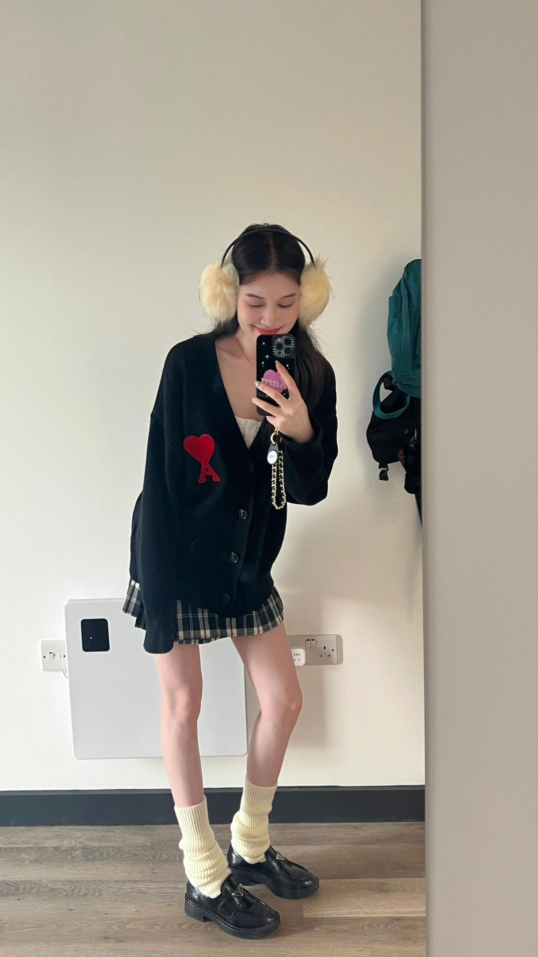 AMI Paris Heart A Knit Cardigan
