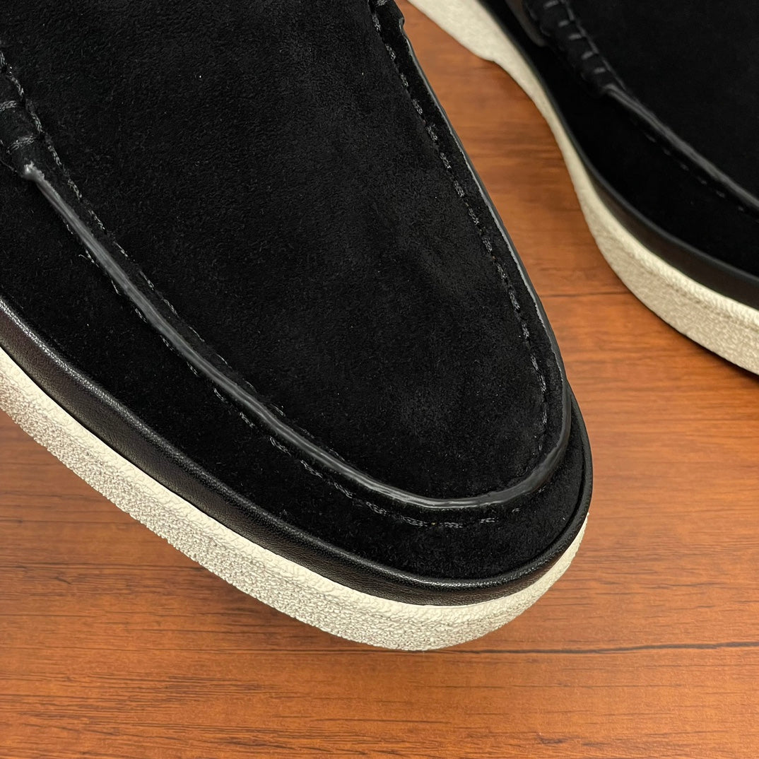 Zegna Men's Suede Leather Slip-On Loafers