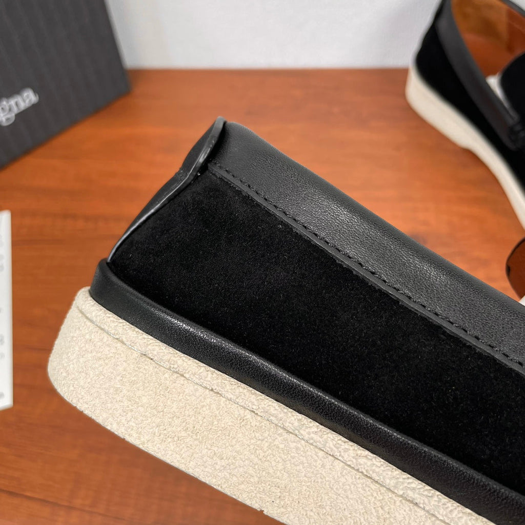 Zegna Men's Suede Leather Slip-On Loafers