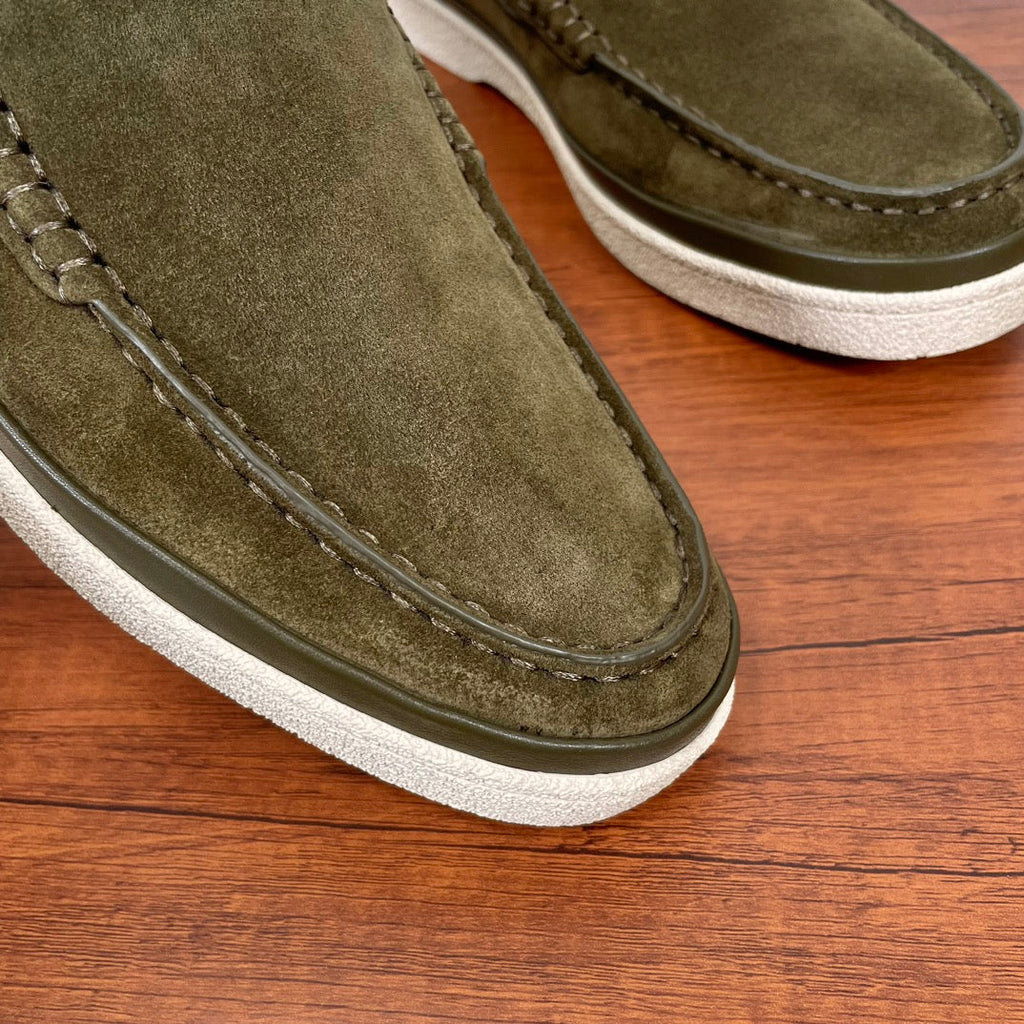 Zegna Men's Suede Leather Slip-On Loafers