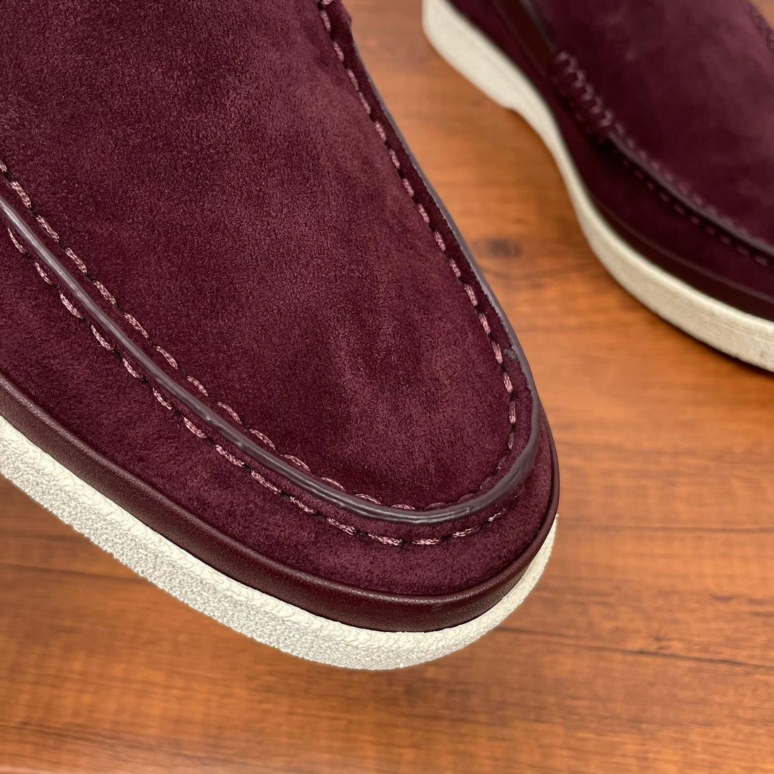 Zegna Men's Suede Leather Slip-On Loafers